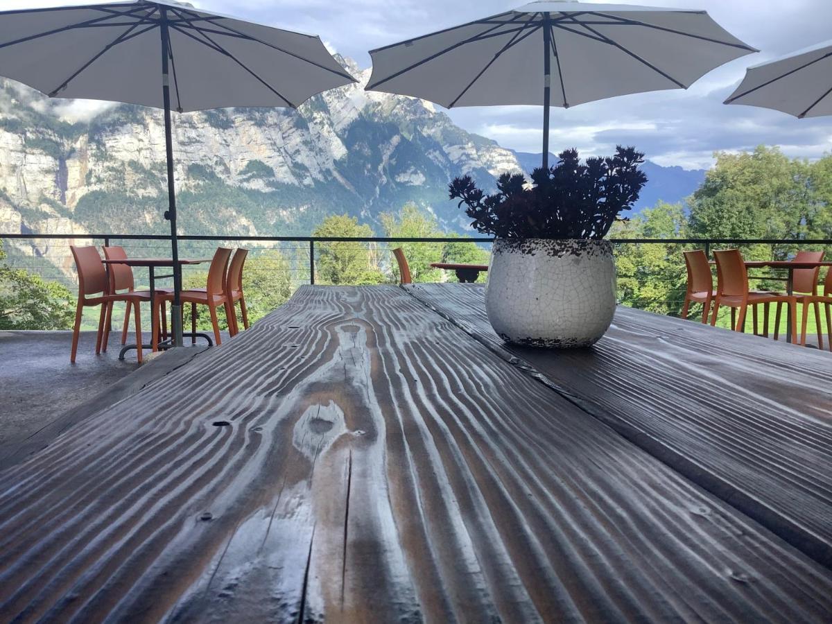 Hotel Cafe Seeblick Filzbach Bagian luar foto