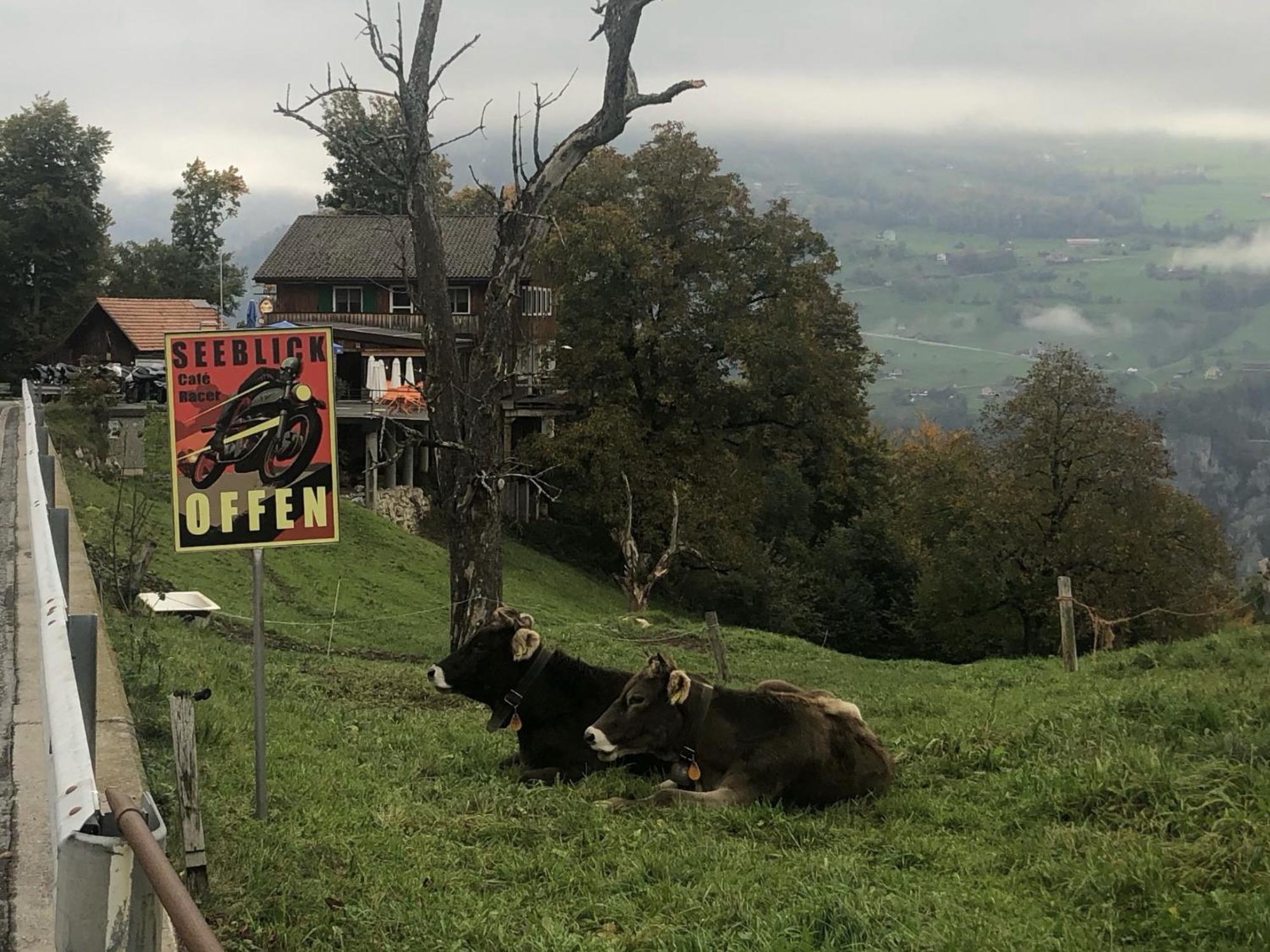 Hotel Cafe Seeblick Filzbach Bagian luar foto