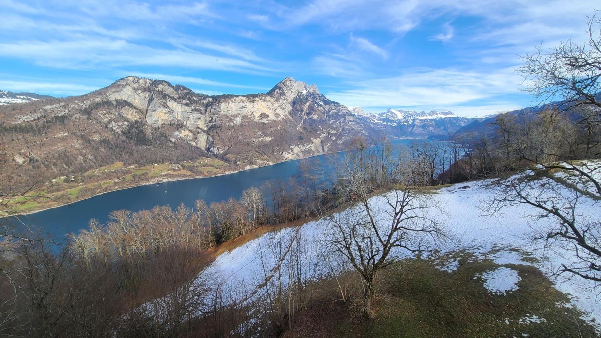 Hotel Cafe Seeblick Filzbach Bagian luar foto
