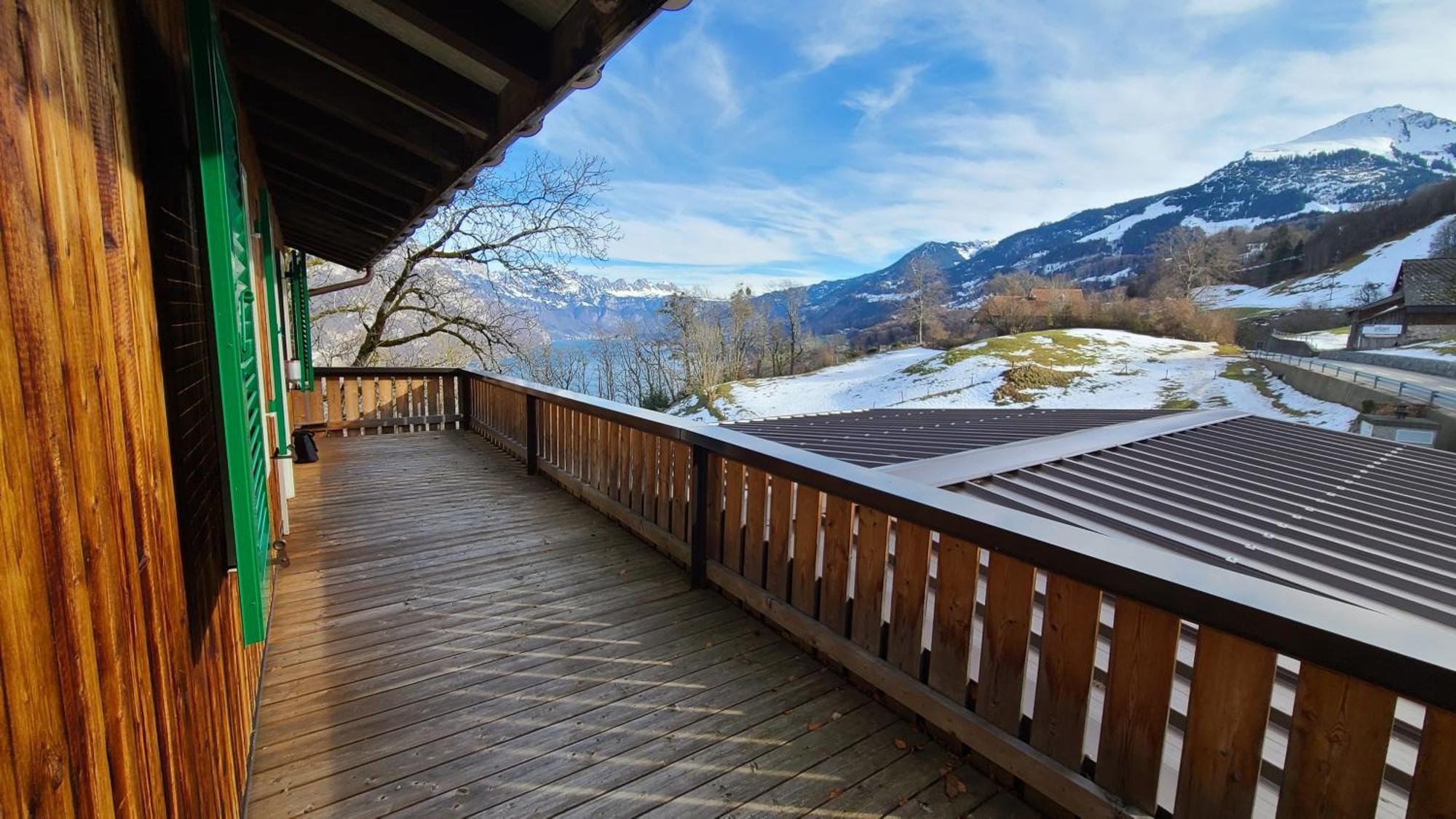 Hotel Cafe Seeblick Filzbach Bagian luar foto