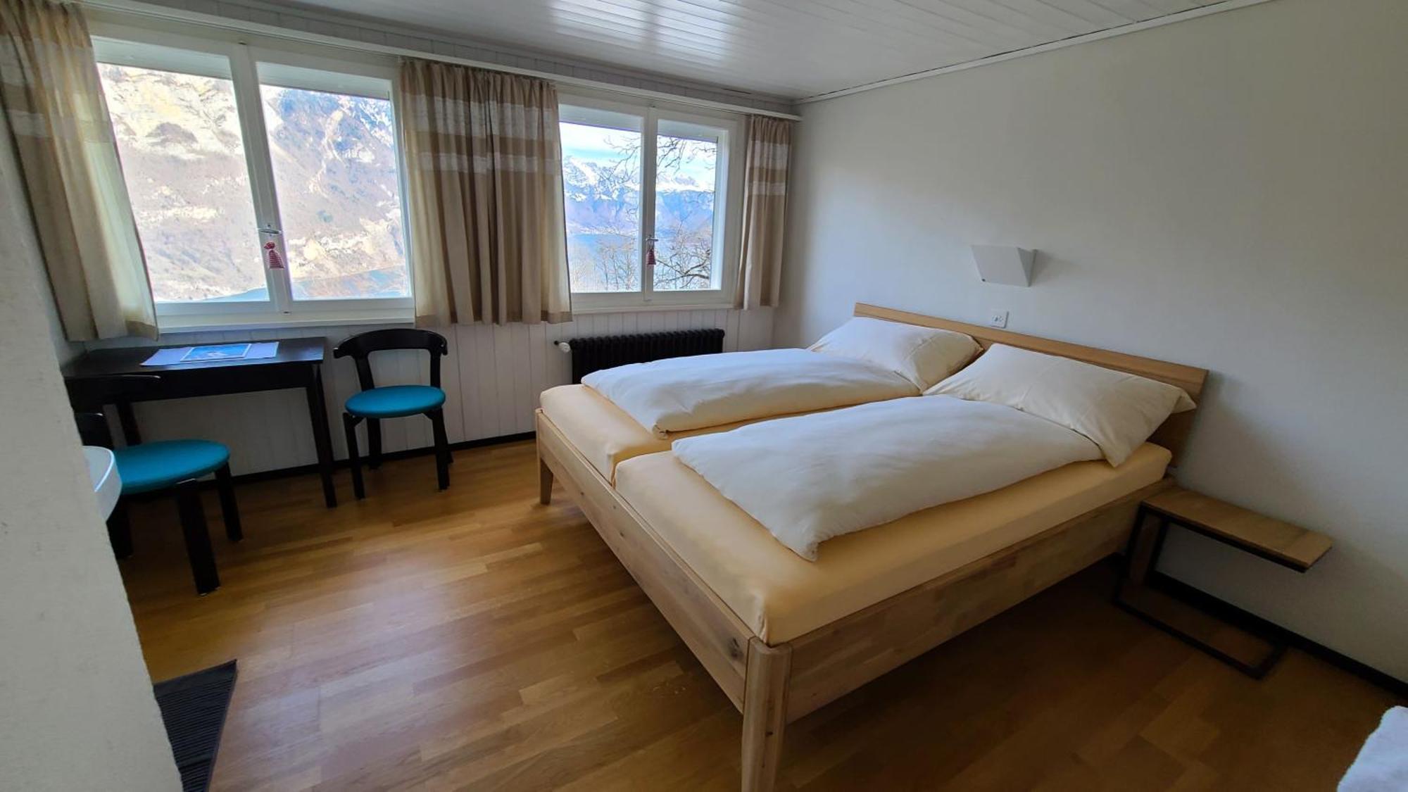 Hotel Cafe Seeblick Filzbach Bagian luar foto